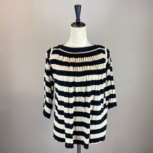 Bitte Kai Rand Shirt Women's XS Striped Pleated